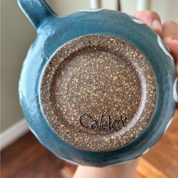 RARE Calder Pottery Blue Mug - Picture 4 of 4